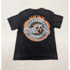 Vintage Y2K Orange County Choppers Flame Motorcycle T-shirt